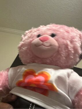 Build-A-Bear Pink Plush Cat with Flower Tee